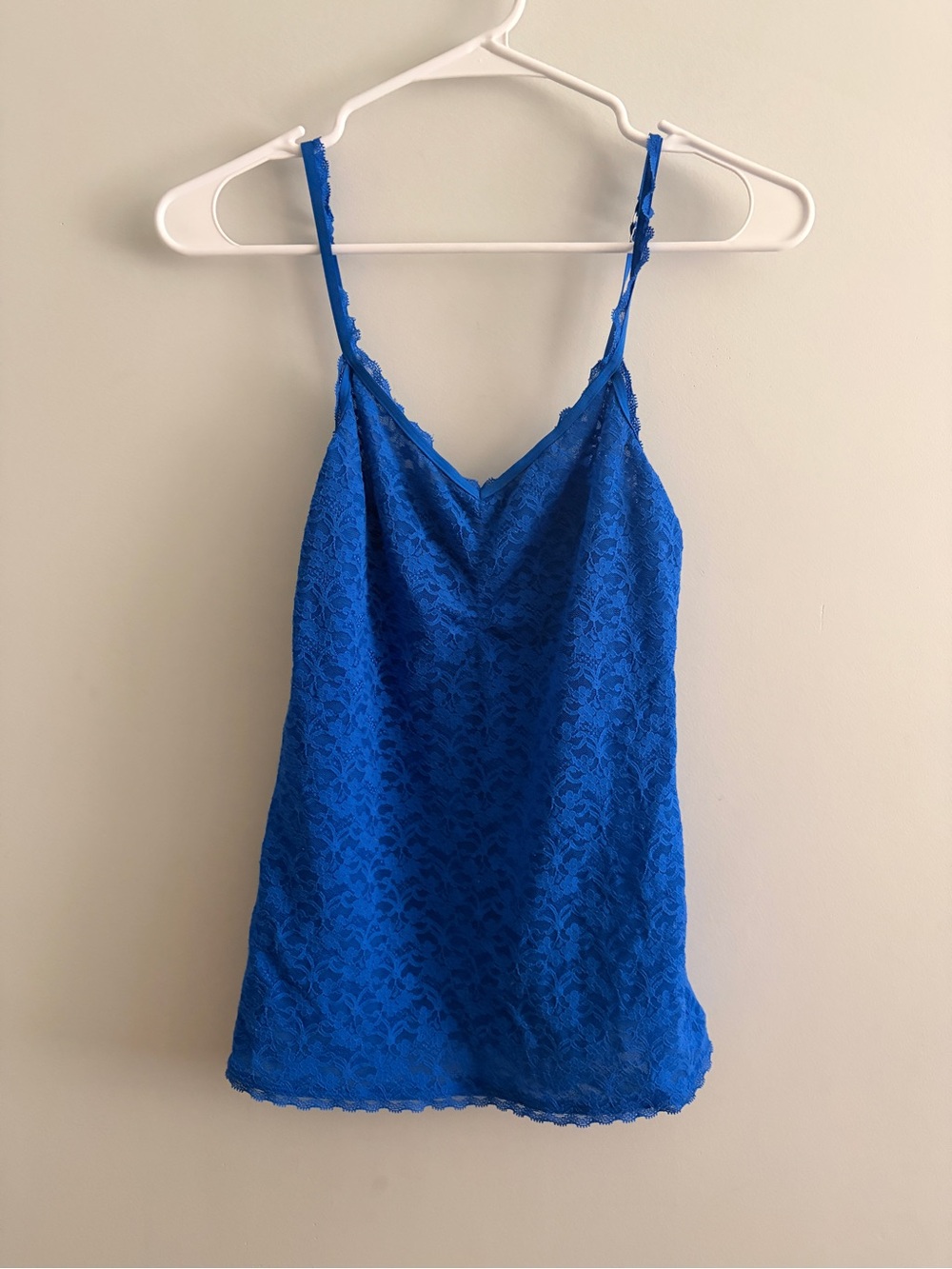 aerie Royal Blue Mesh Lace Camisole Medium